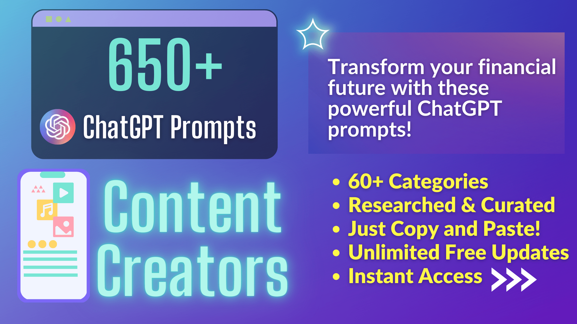 chatGPT prompts for content creators