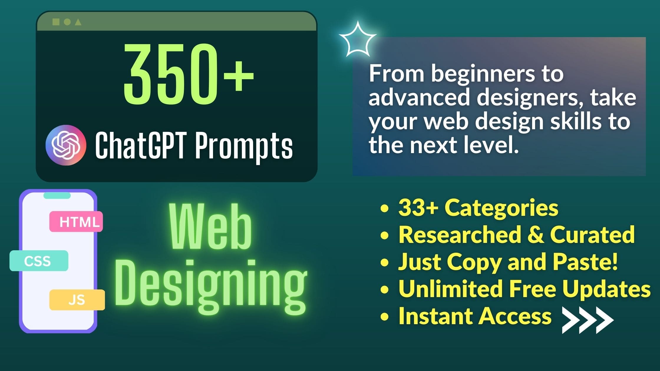 chatGPT prompts for web design